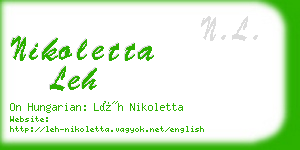 nikoletta leh business card